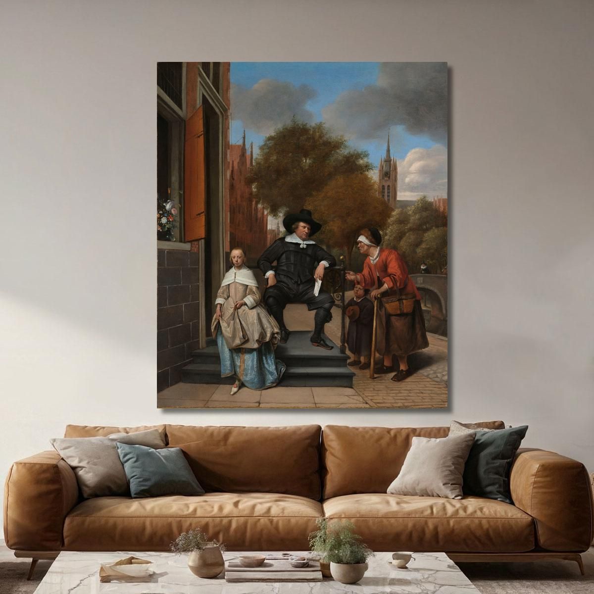 Adolf And Catharina Croeser Known As The Burgomaster Of Delft And His Daughter' Jan Steen jsn14 canvas print 