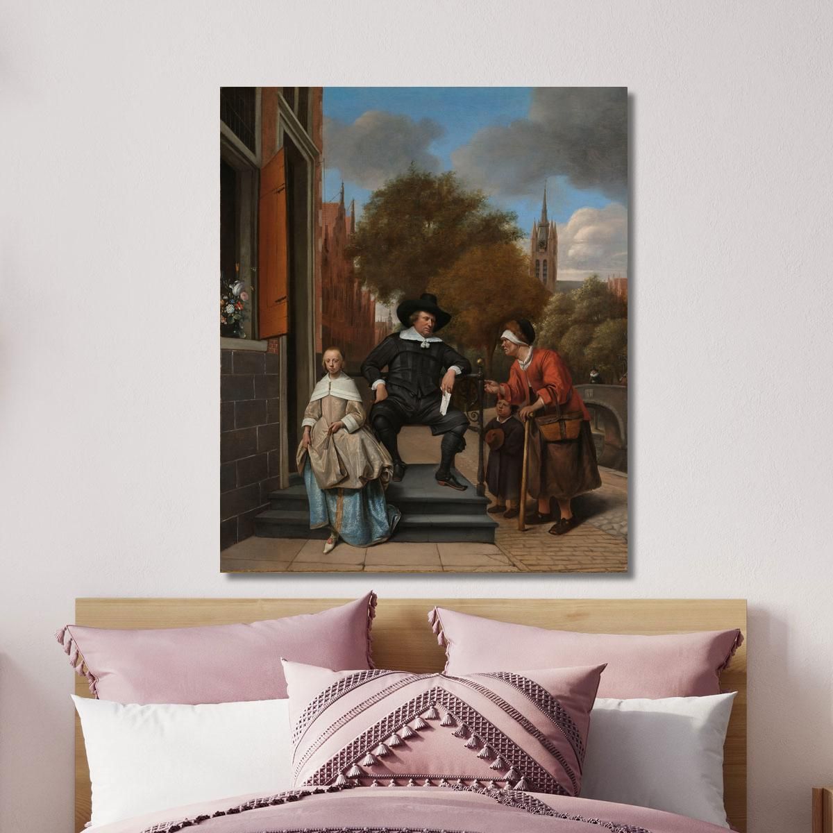 Adolf And Catharina Croeser Known As The Burgomaster Of Delft And His Daughter' Jan Steen jsn14 canvas print 