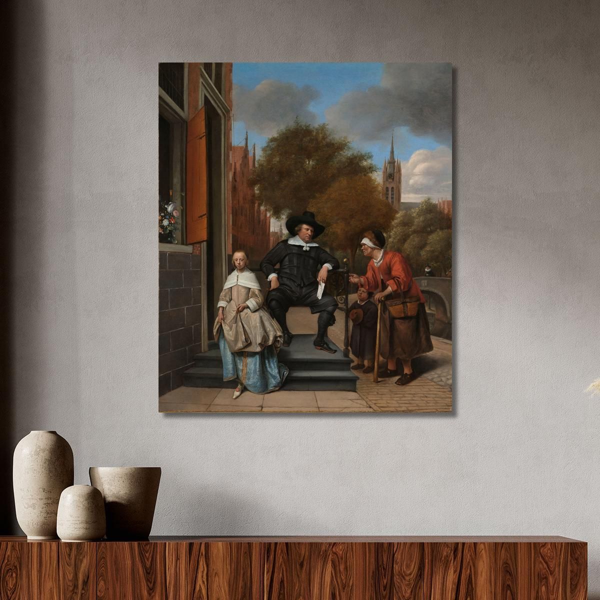 Adolf And Catharina Croeser Known As The Burgomaster Of Delft And His Daughter' Jan Steen jsn14 canvas print 
