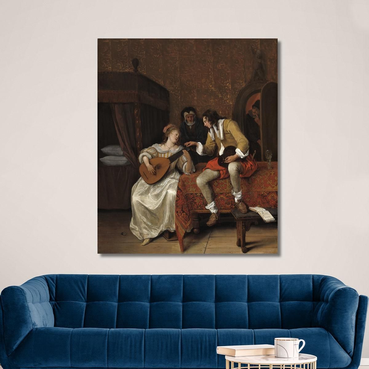 Ascagnes And Lucelle The Music Lesson Jan Steen jsn17 canvas print 