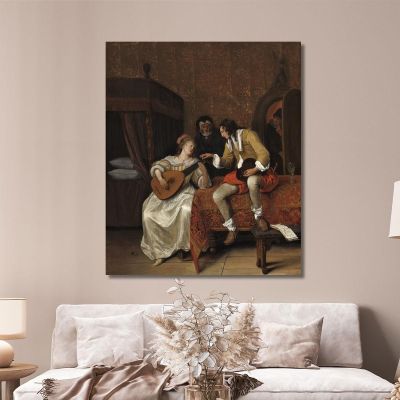 Ascagnes And Lucelle The Music Lesson Jan Steen jsn17 canvas print 