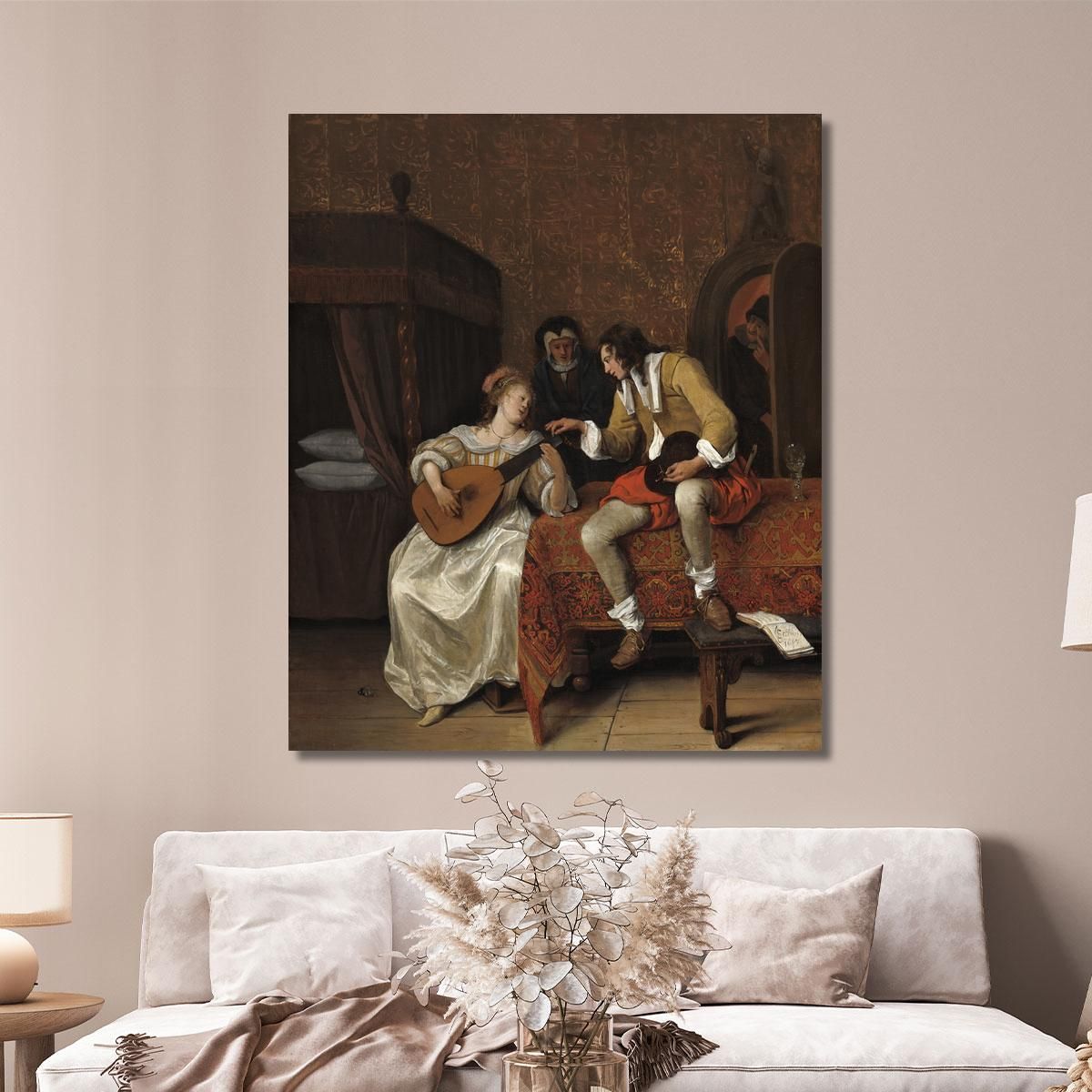 Ascagnes And Lucelle The Music Lesson Jan Steen jsn17 canvas print 