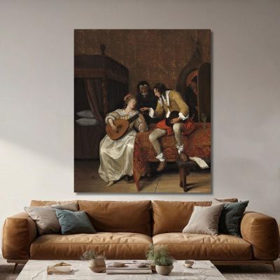 Ascagnes And Lucelle The Music Lesson Jan Steen jsn17 canvas print 