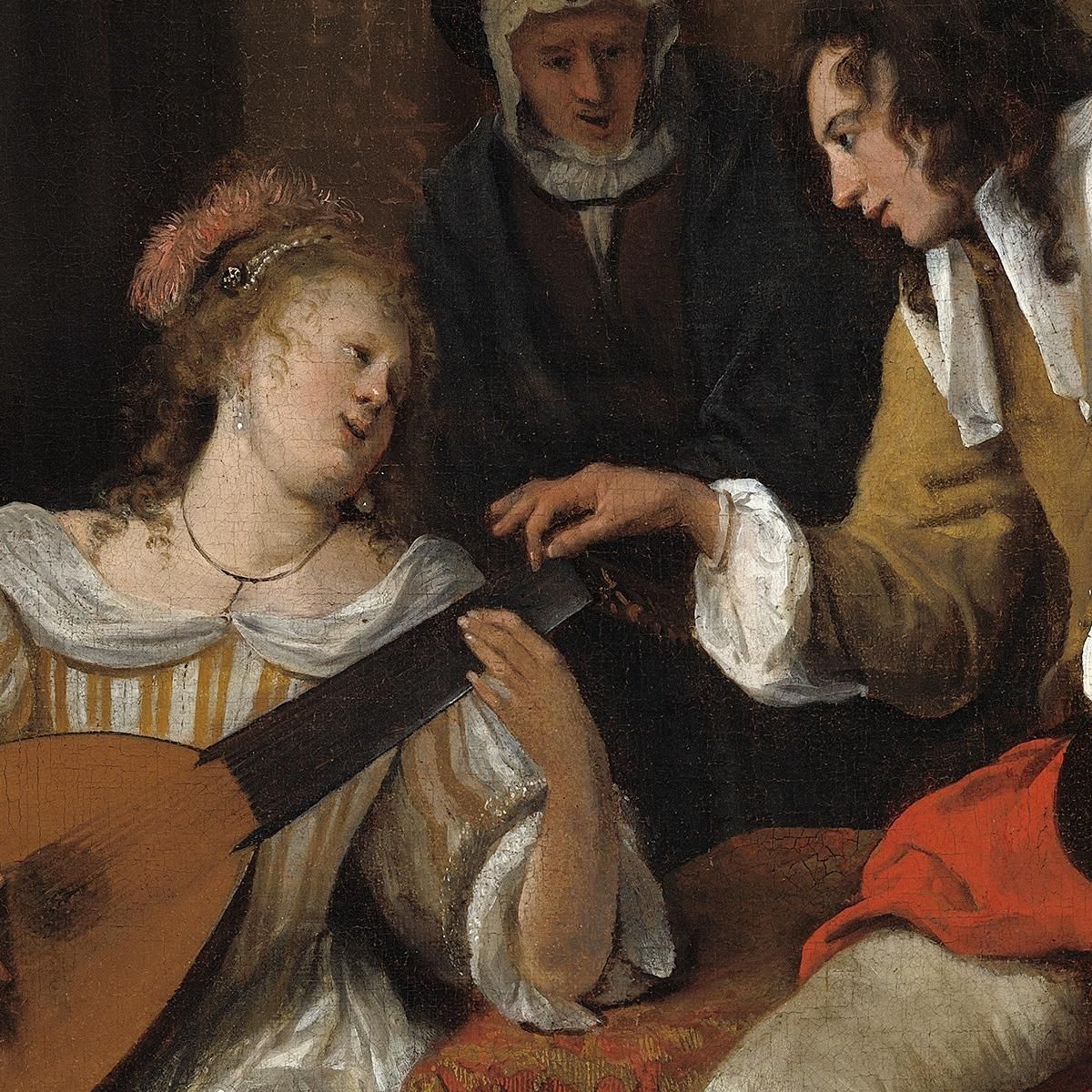Ascagnes And Lucelle The Music Lesson Jan Steen jsn17 canvas print