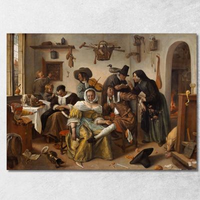 Beware Of Luxury In Weelde Siet Toe Jan Steen jsn19 canvas print 