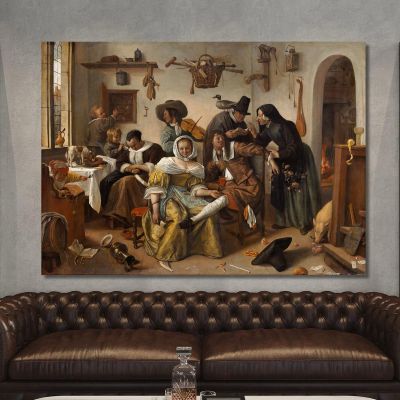 Beware Of Luxury In Weelde Siet Toe Jan Steen jsn19 canvas print 