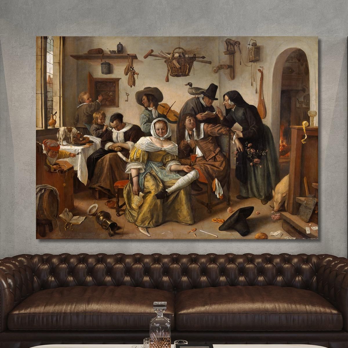 Beware Of Luxury In Weelde Siet Toe Jan Steen jsn19 canvas print 