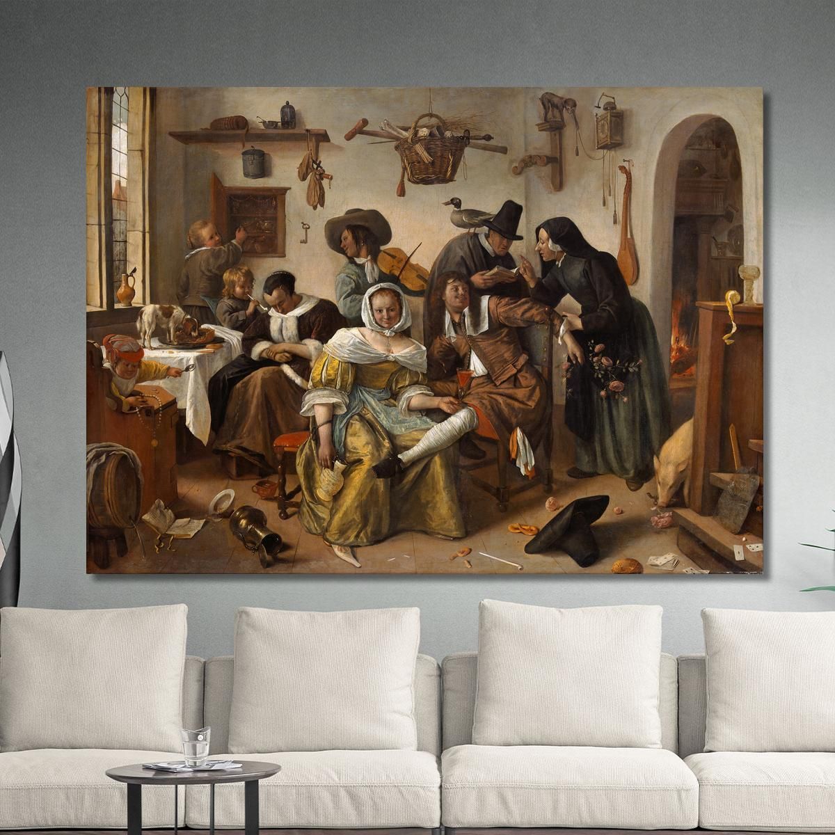 Beware Of Luxury In Weelde Siet Toe Jan Steen jsn19 canvas print 