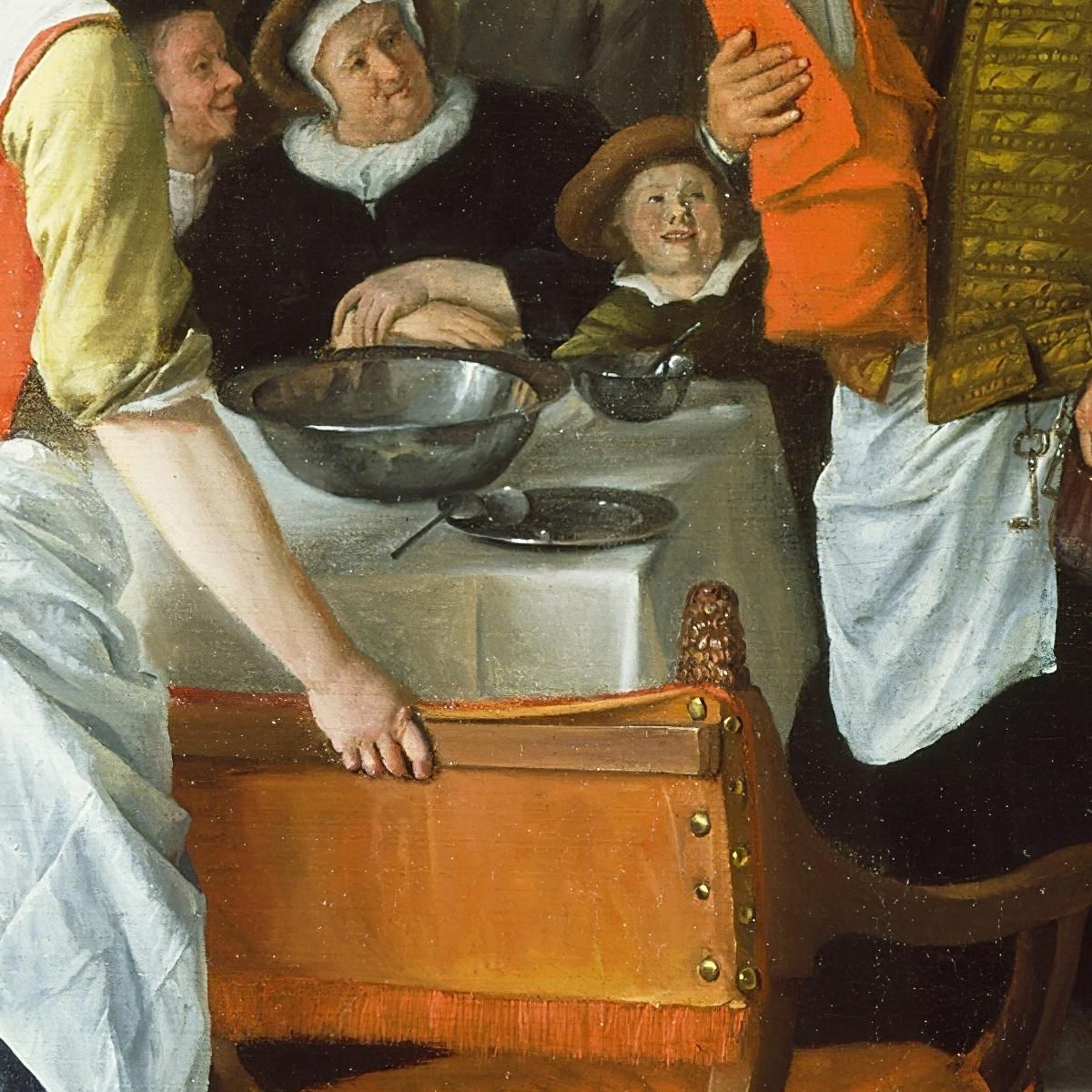 Celebrating The Birth Jan Steen jsn20 canvas print