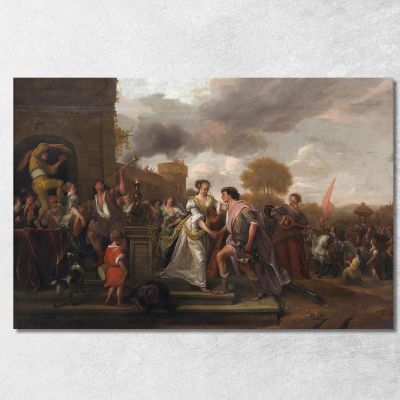 David Returning Victorious After Defeating Goliath And The Philistines Jan Steen jsn23 canvas print 