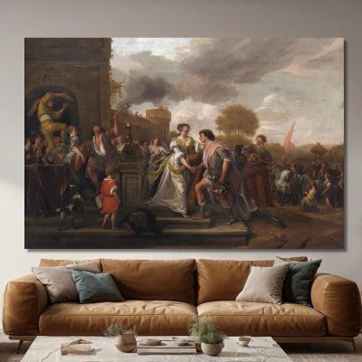 David Returning Victorious After Defeating Goliath And The Philistines Jan Steen jsn23 canvas print 