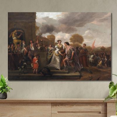David Returning Victorious After Defeating Goliath And The Philistines Jan Steen jsn23 canvas print 