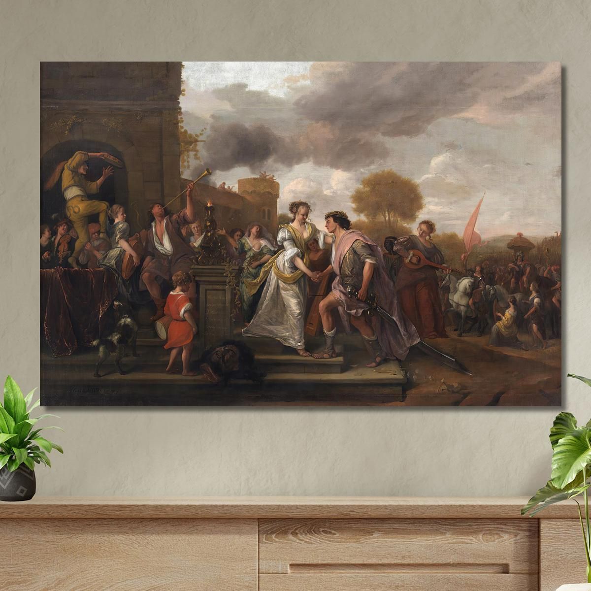 David Returning Victorious After Defeating Goliath And The Philistines Jan Steen jsn23 canvas print 