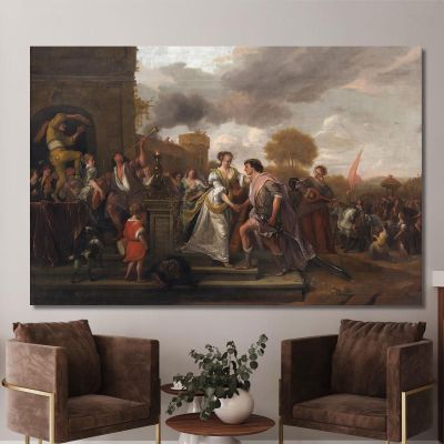 David Returning Victorious After Defeating Goliath And The Philistines Jan Steen jsn23 canvas print 