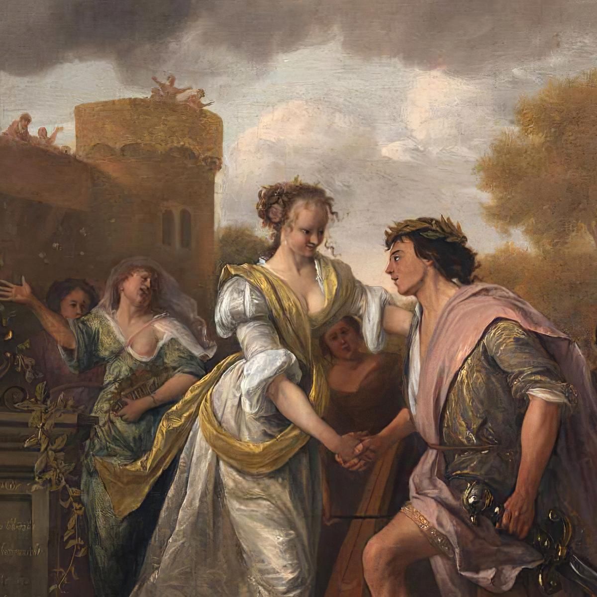 David Returning Victorious After Defeating Goliath And The Philistines Jan Steen jsn23 canvas print