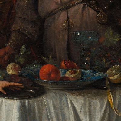 Esther Ahasuerus And Haman Jan Steen jsn25 canvas print