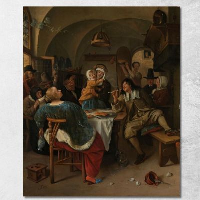 Family Scene Jan Steen jsn26 canvas print 