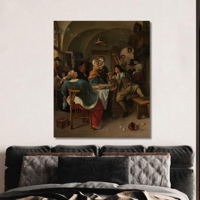 Family Scene Jan Steen jsn26 canvas print 