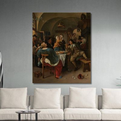 Family Scene Jan Steen jsn26 canvas print 