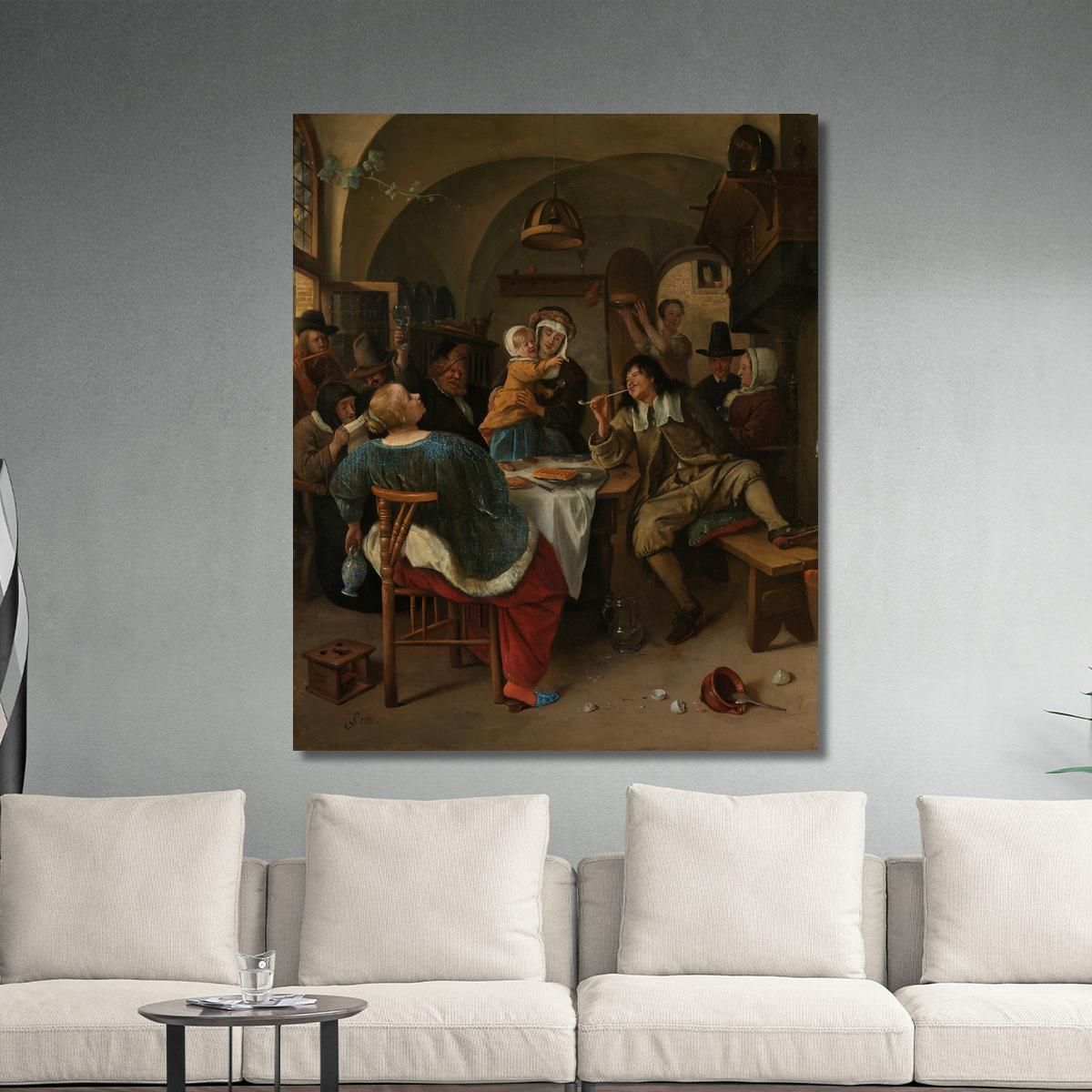 Family Scene Jan Steen jsn26 canvas print 