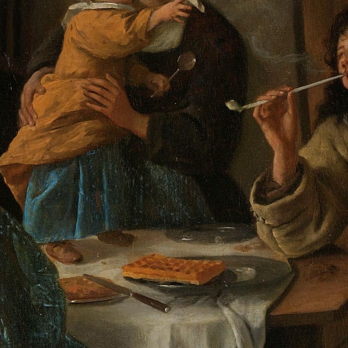 Family Scene Jan Steen jsn26 canvas print