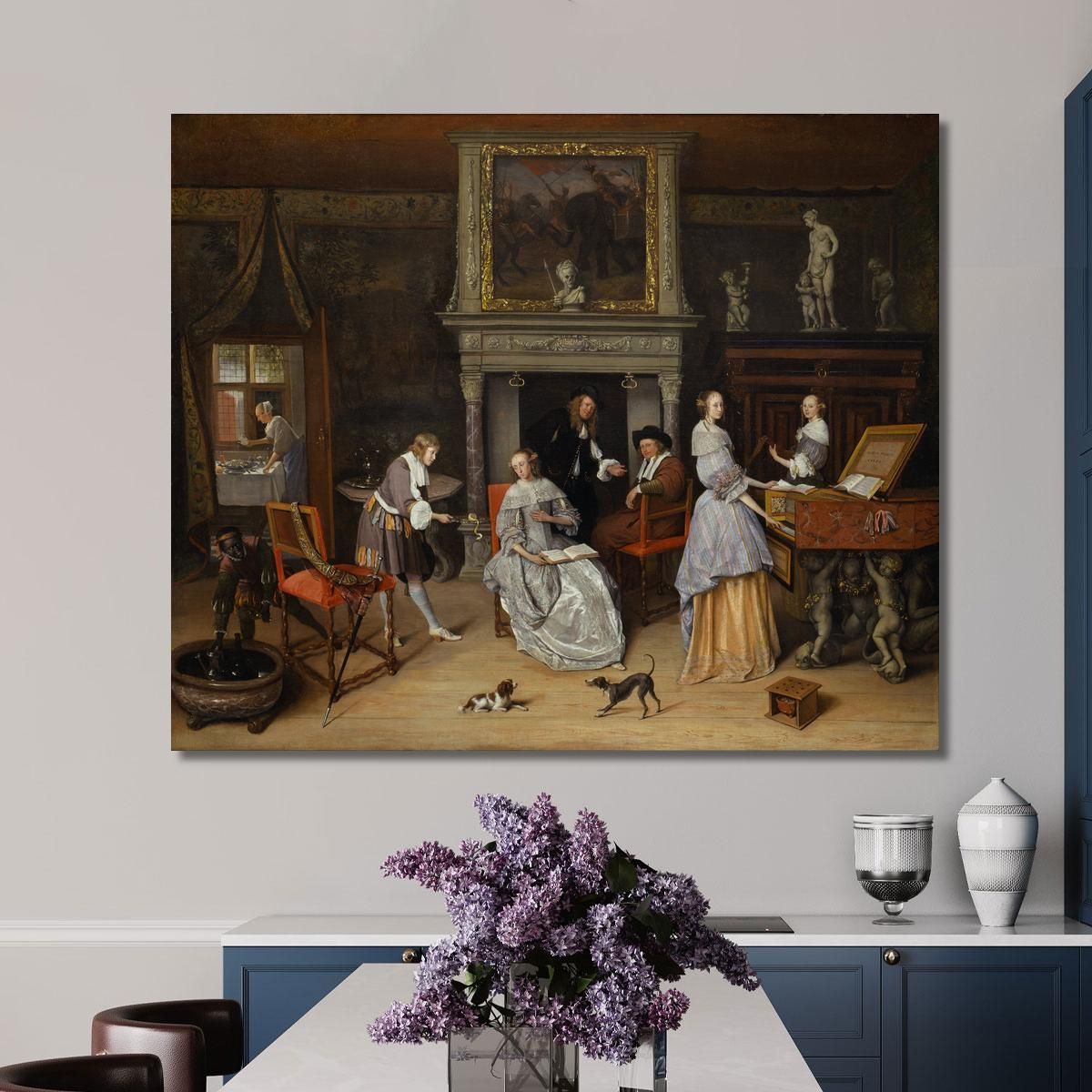 Fantasy Interior With Jan Steen And The Family Of Gerrit Schouten Jan Steen jsn27 canvas print 