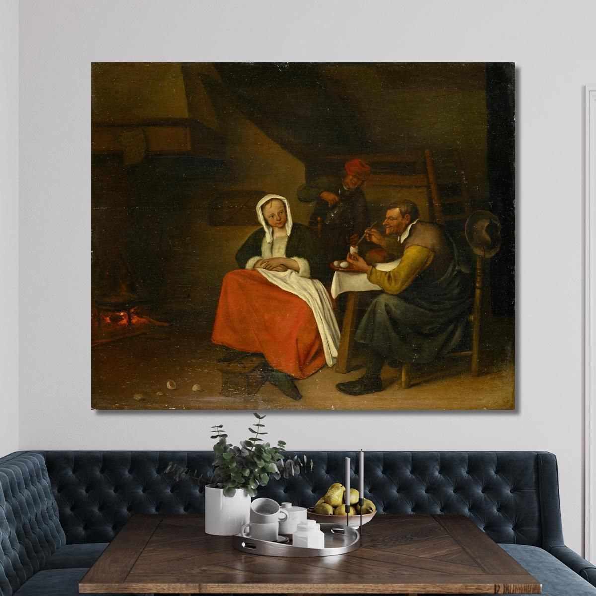 Farmer Eating Eggs Jan Steen jsn28 canvas print 
