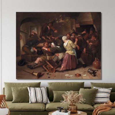Gamblers Quarreling Jan Steen jsn29 canvas print 