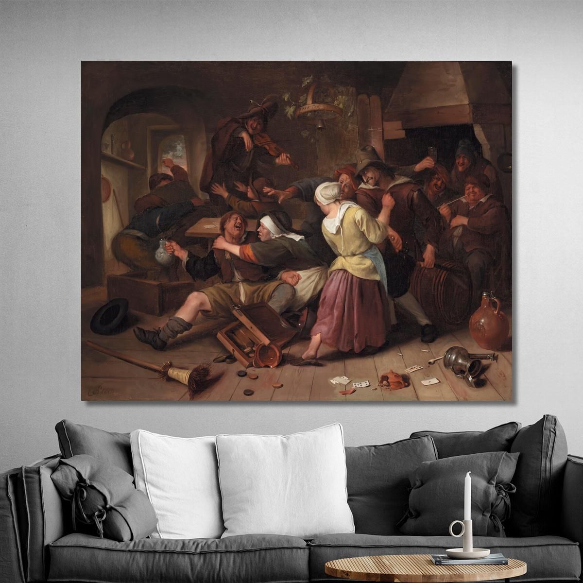 Gamblers Quarreling Jan Steen jsn29 canvas print 