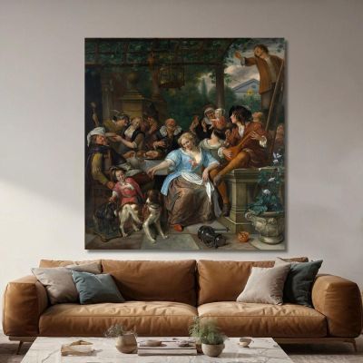 Merry Company On A Terrace Jan Steen jsn37 canvas print 