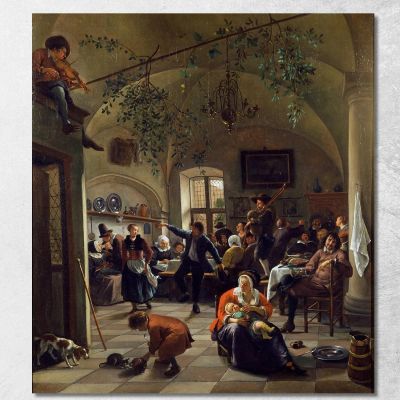 Merrymaking In A Tavern Jan Steen jsn38 canvas print 