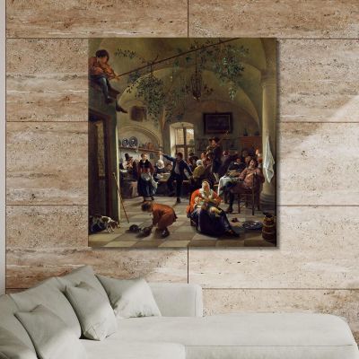 Merrymaking In A Tavern Jan Steen jsn38 canvas print 