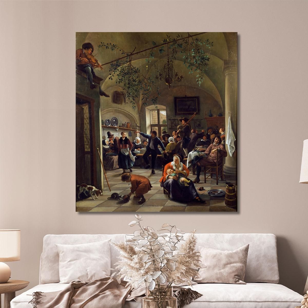 Merrymaking In A Tavern Jan Steen jsn38 canvas print 