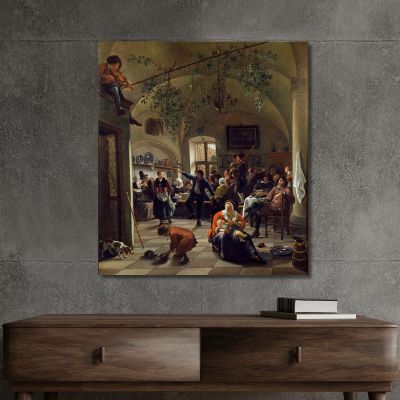 Merrymaking In A Tavern Jan Steen jsn38 canvas print 
