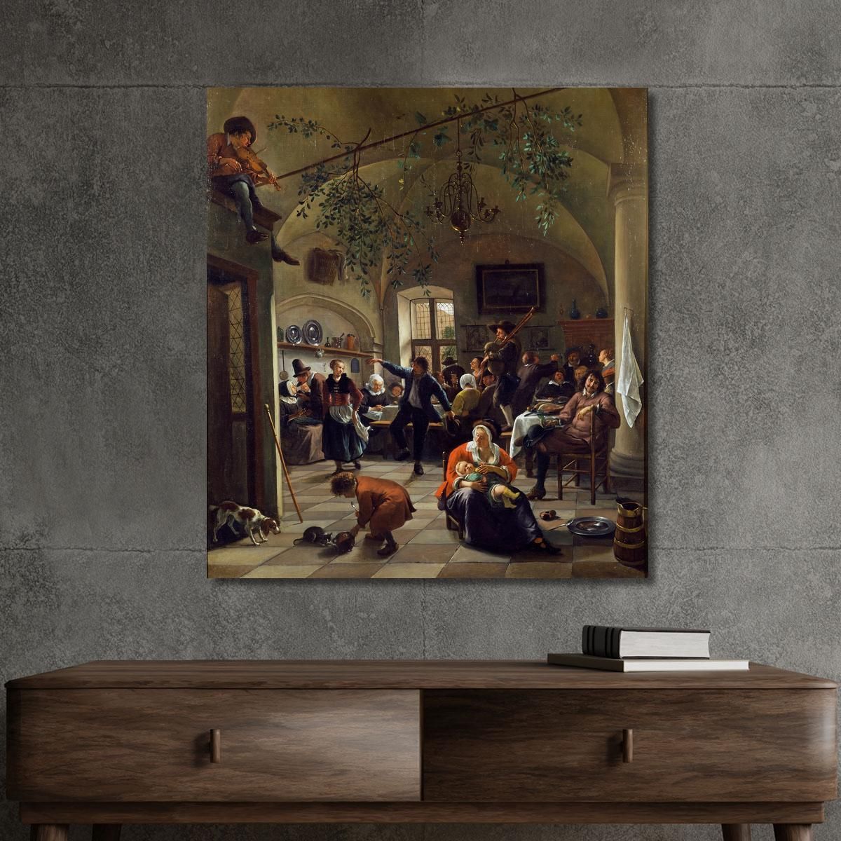 Merrymaking In A Tavern Jan Steen jsn38 canvas print 