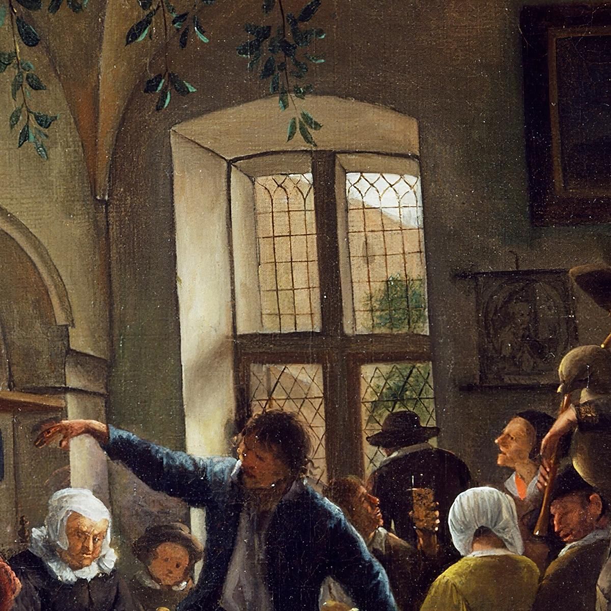 Merrymaking In A Tavern Jan Steen jsn38 canvas print