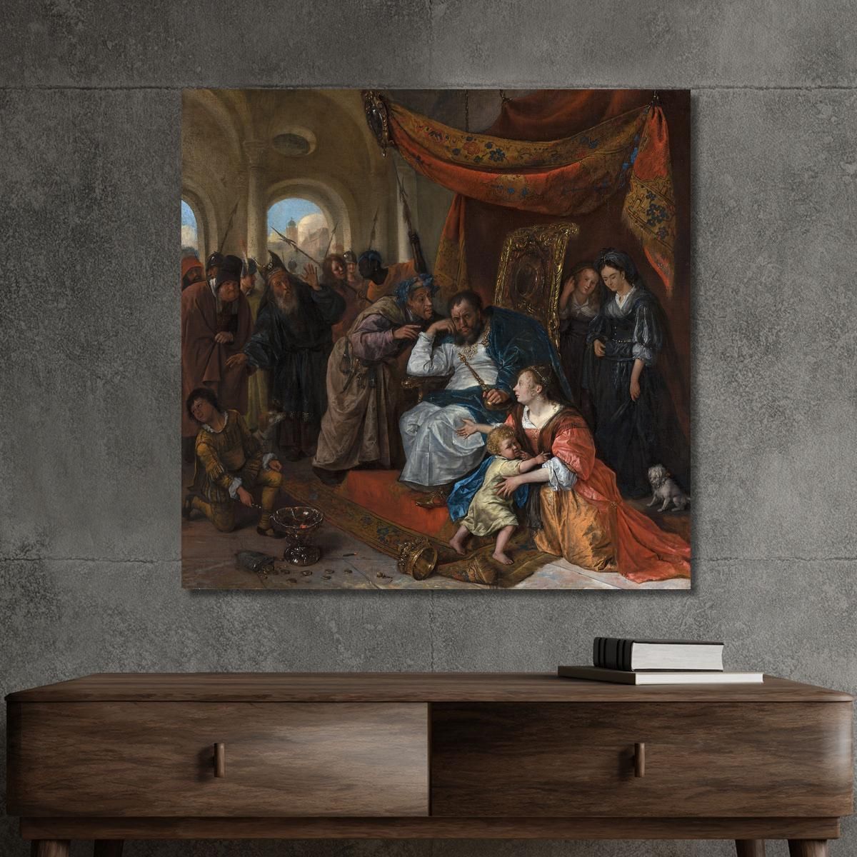 Moses And Pharaoh'S Crown Jan Steen jsn39 canvas print 