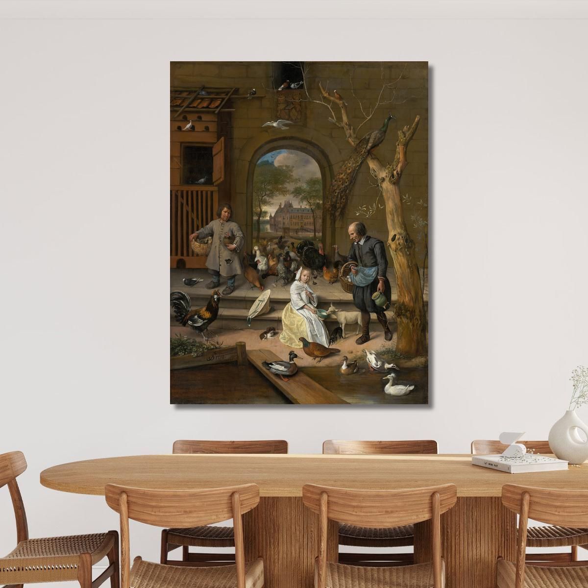 Portrait Of Jacoba Maria Van Wassenaer 1654-1683 Known As The Poultry Yard' Jan Steen jsn44 canvas print 
