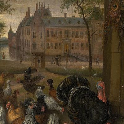 Portrait Of Jacoba Maria Van Wassenaer 1654-1683 Known As The Poultry Yard' Jan Steen jsn44 canvas print