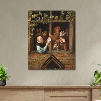 Rhetoricians At A Window Jan Steen jsn46 canvas print 