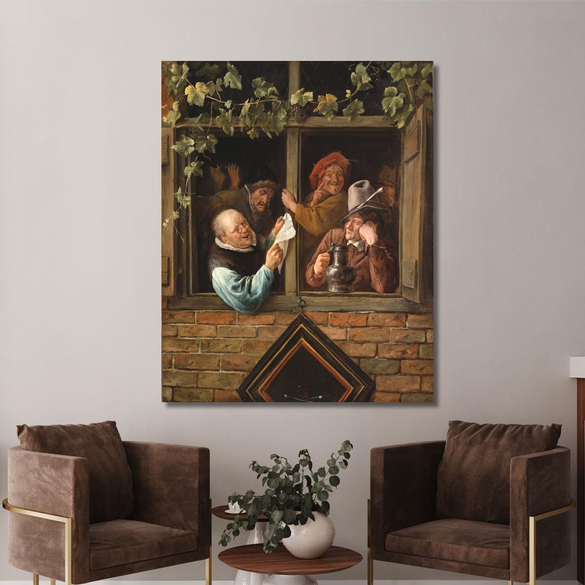 Rhetoricians At A Window Jan Steen jsn46 canvas print 