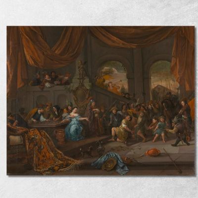 Samson Offended By The Philistines Jan Steen jsn48 canvas print 