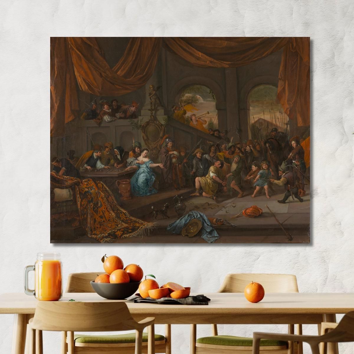 Samson Offended By The Philistines Jan Steen jsn48 canvas print 