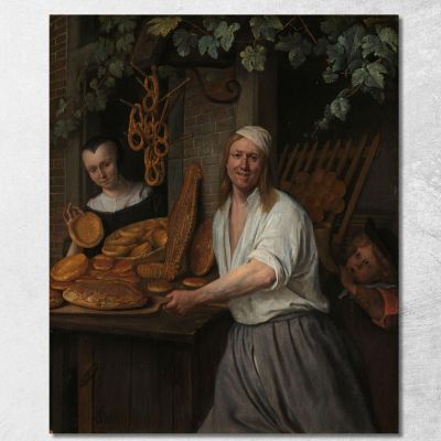 The Baker Arent Oostwaard And His Wife Catharina Keizerswaard Jan Steen jsn53 canvas print