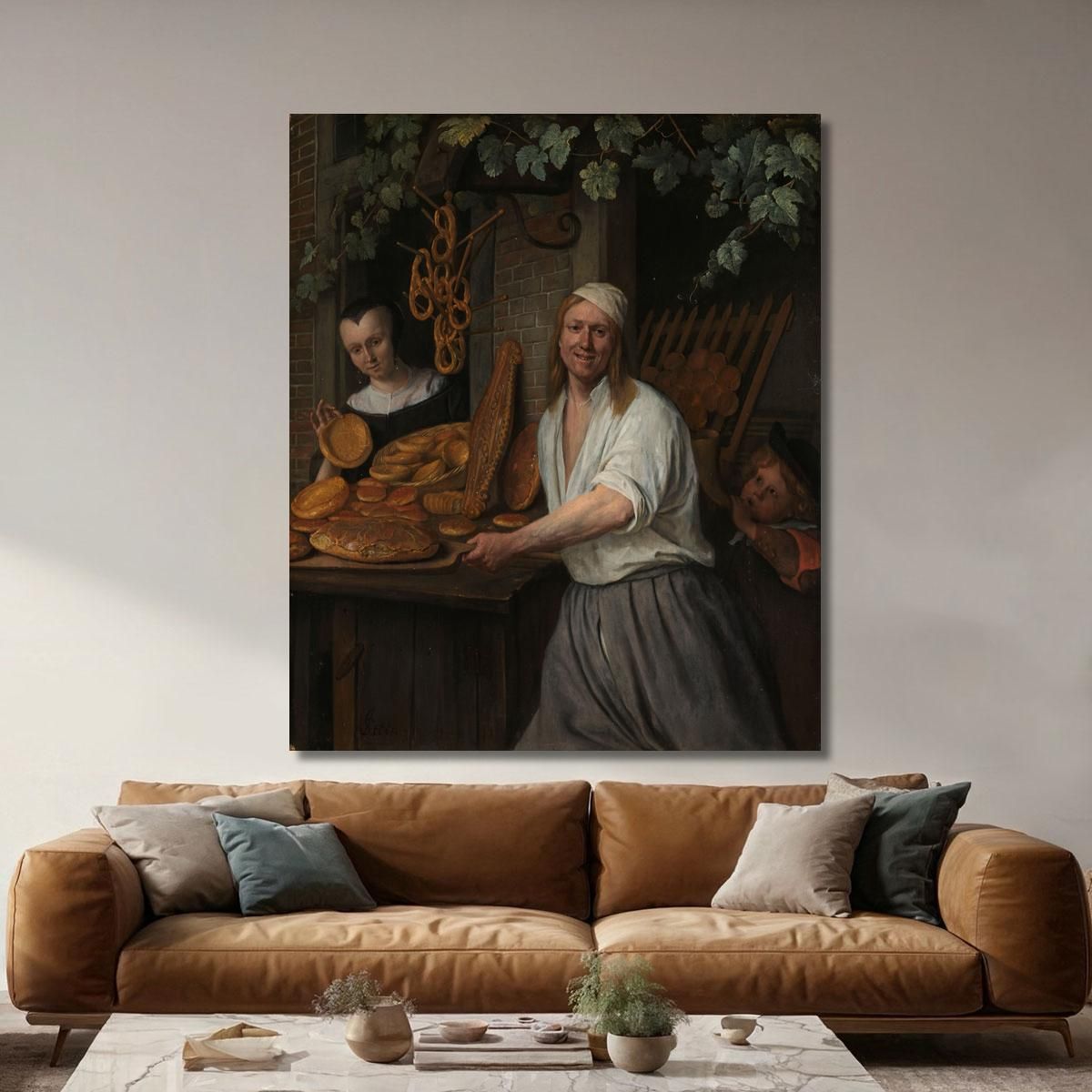 The Baker Arent Oostwaard And His Wife Catharina Keizerswaard Jan Steen jsn53 canvas print 