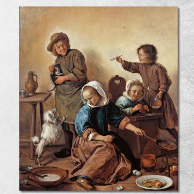 The Children'S Meal Jan Steen jsn55 canvas print 