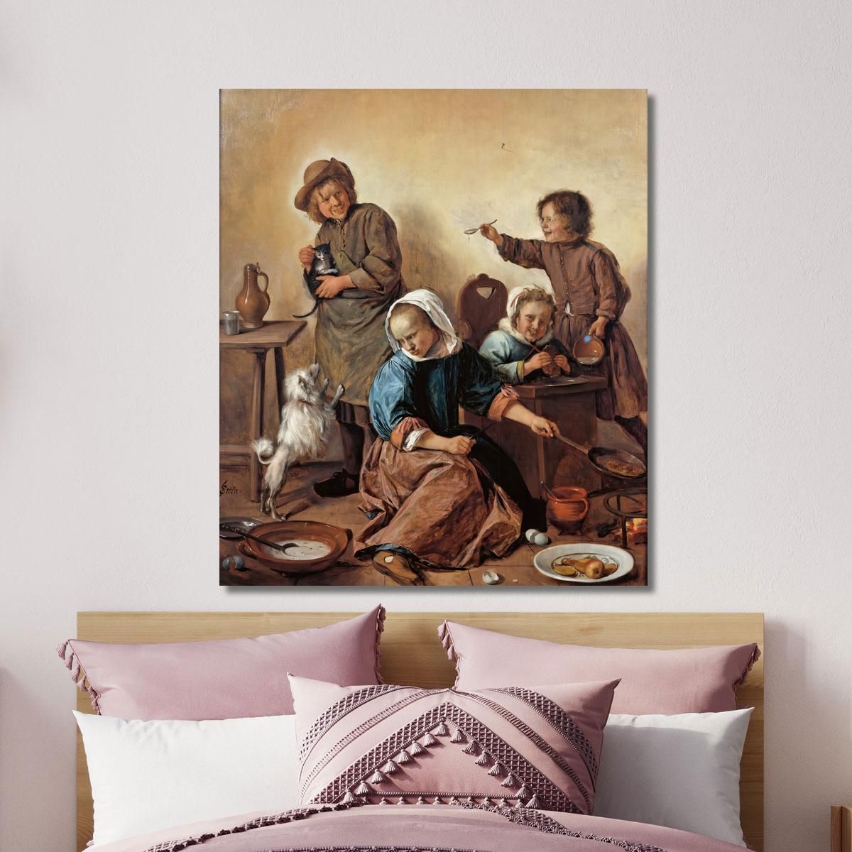 The Children'S Meal Jan Steen jsn55 canvas print 