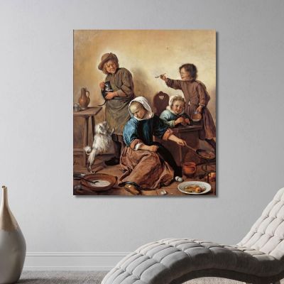 The Children'S Meal Jan Steen jsn55 canvas print 