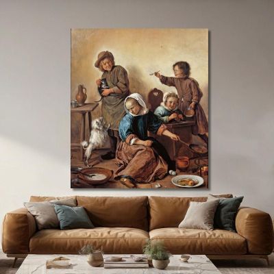 The Children'S Meal Jan Steen jsn55 canvas print 