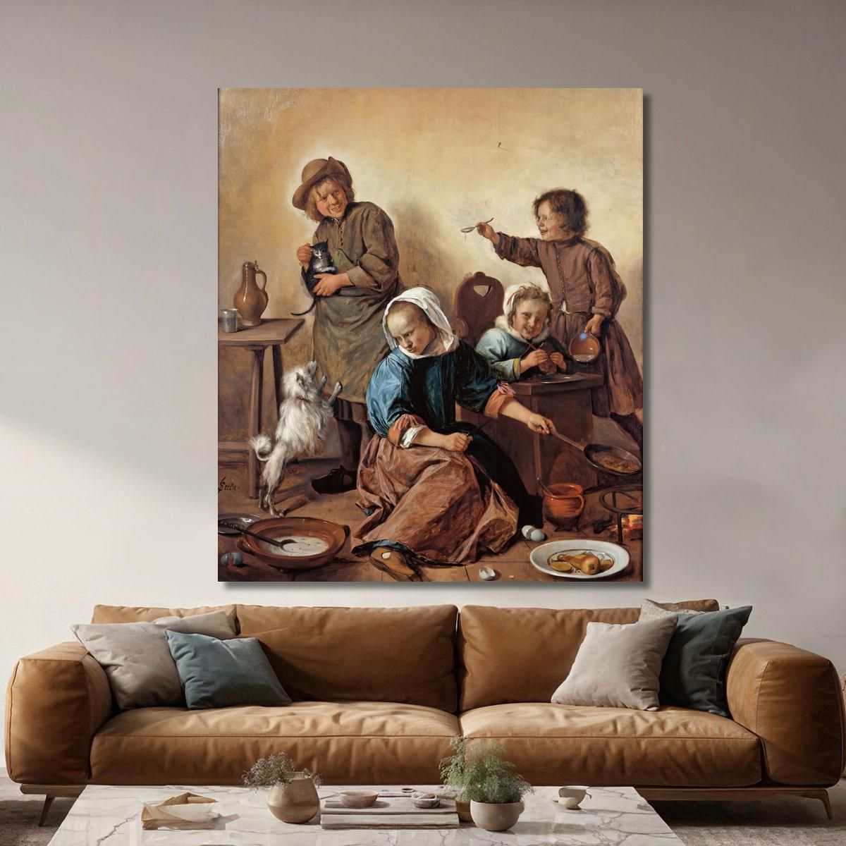 The Children'S Meal Jan Steen jsn55 canvas print 